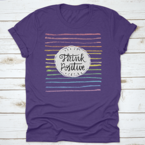 Think Positive Inspiring And Motivational Quote Design T-Shirt