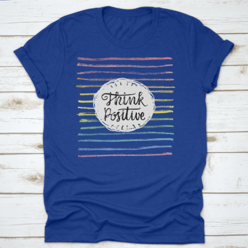 Think Positive Inspiring And Motivational Quote Design T-Shirt