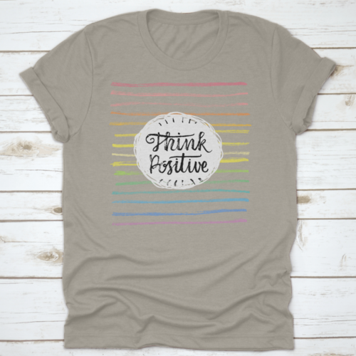 Think Positive Inspiring And Motivational Quote Design T-Shirt