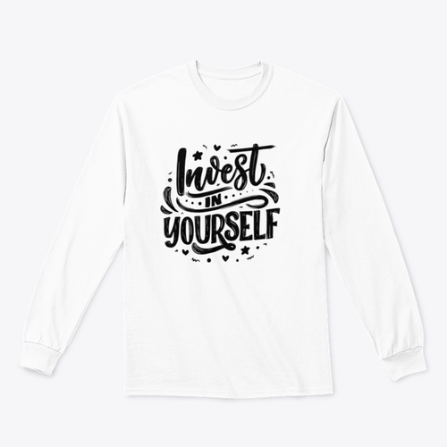 Invest In Yourself Modern Calligraphy Design for Sweatshirt