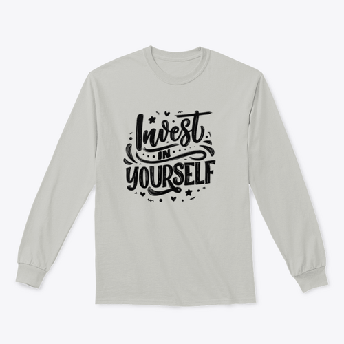 Invest In Yourself Modern Calligraphy Design for Sweatshirt