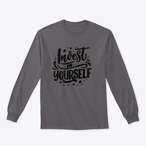 Invest In Yourself Modern Calligraphy Design for Sweatshirt