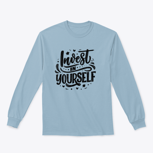 Invest In Yourself Modern Calligraphy Design for Sweatshirt