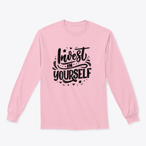 Invest In Yourself Modern Calligraphy Design for Sweatshirt