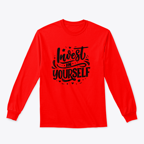 Invest In Yourself Modern Calligraphy Design for Sweatshirt