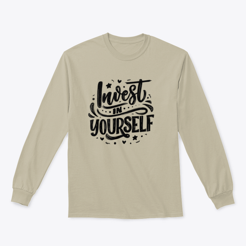Invest In Yourself Modern Calligraphy Design for Sweatshirt