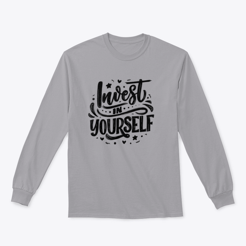 Invest In Yourself Modern Calligraphy Design for Sweatshirt